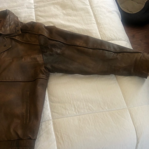 Custom made in Hong Kong Buck Skin XXL leather jacket - dark brown - Picture 5 of 5
